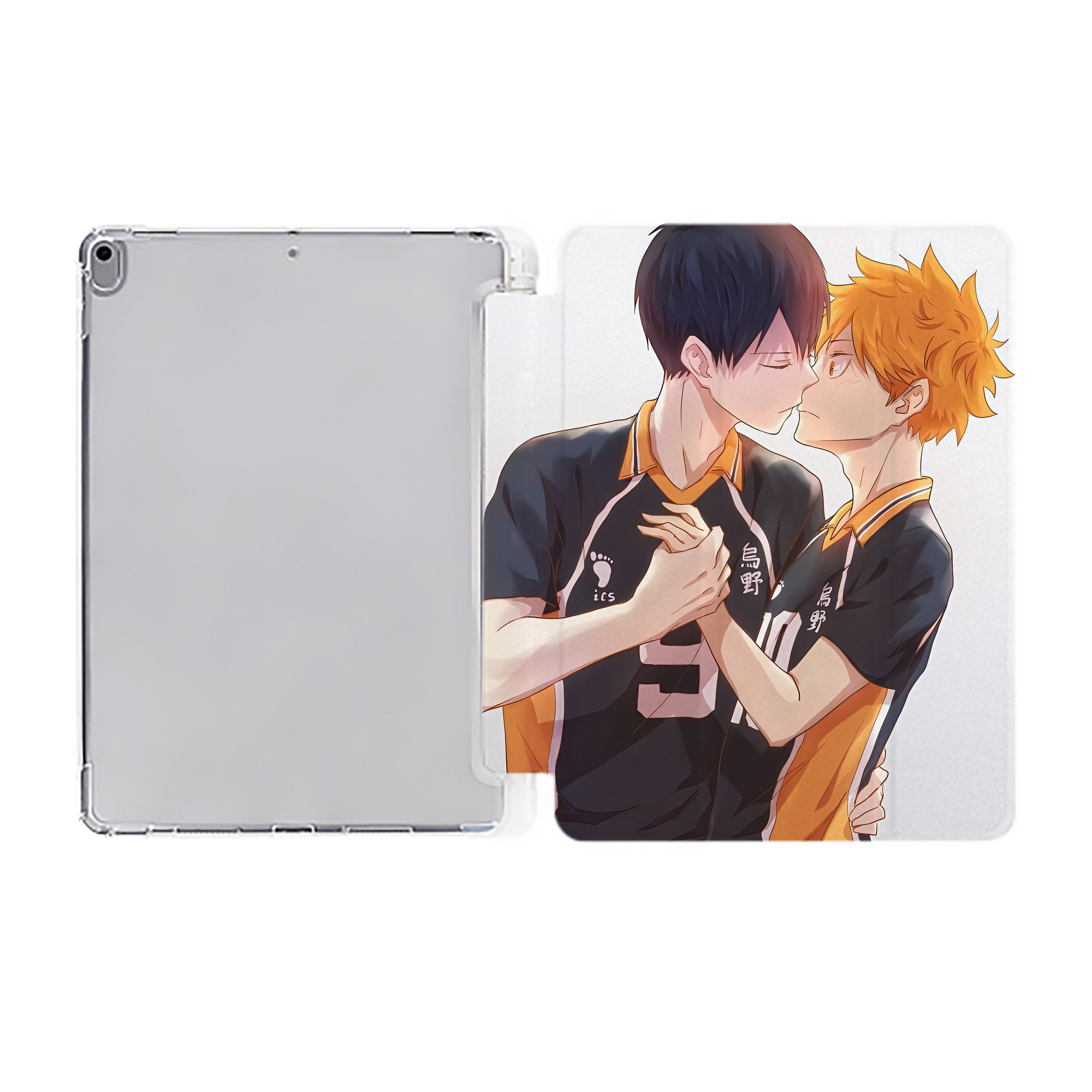 （画像用） ハイキュー!! Haikyu!! IPad ケース ペン収納付き 三つ折りスタンド PUレザー×シリコン 対応機種9.5/10.5/10.9インチ